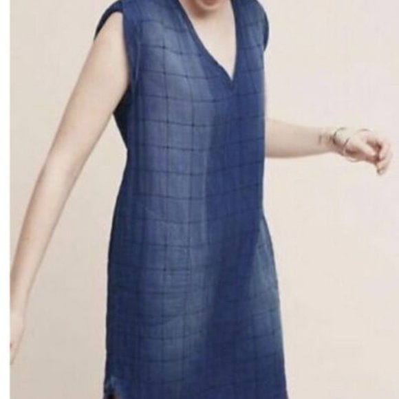 Anthropologie Cloth & Stone Denim Tunic Dress - Picture 1 of 6